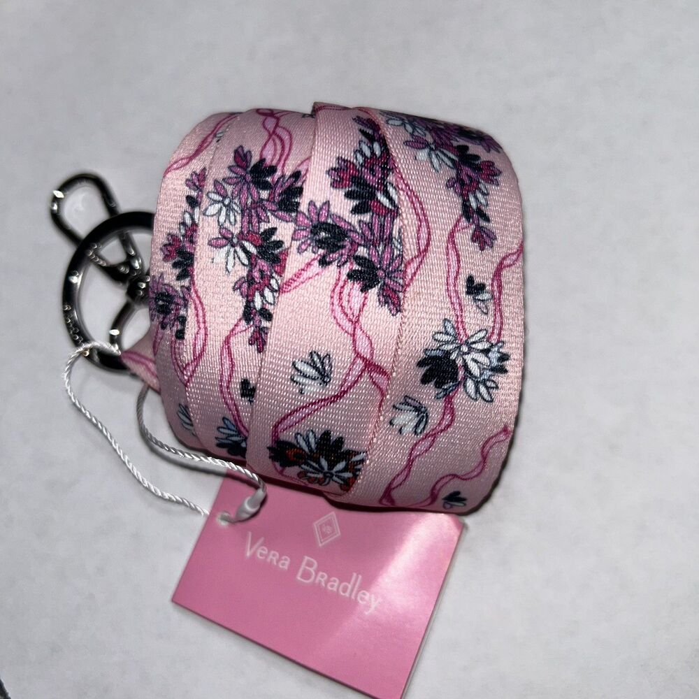 Vera Bradley Wide Lanyard Hope Blooms Pink MSRP $20 Breast Cancer Awareness